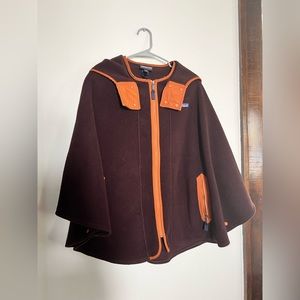 Patagonia Synchilla Brown Fleece Poncho Cape Size XS/S